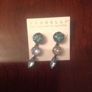 Sorrelli crystal earrings - turquoise, blush, blue
